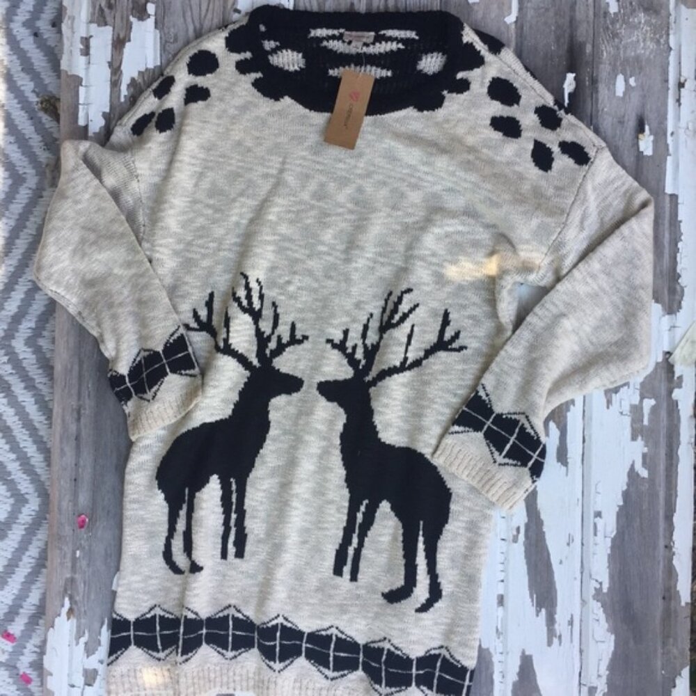 Cremieux deer sweater
